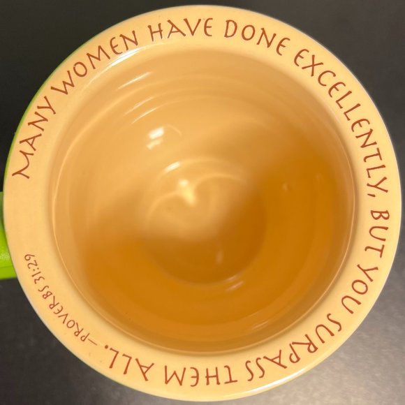 Set of 2 Abbey Press “You Are An Amazing Woman” Stoneware Mugs ~ Green & Purple - Picture 5 of 12